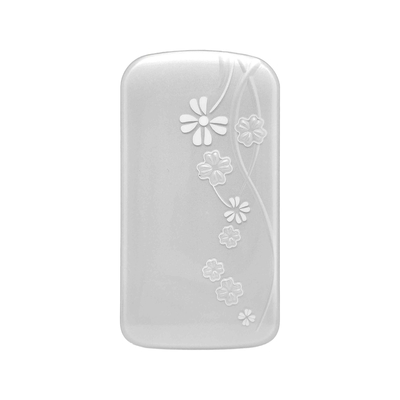 Processus décoratif de pièces d'IMD avec le double film dégrossi outre de la conception de fleur blanche